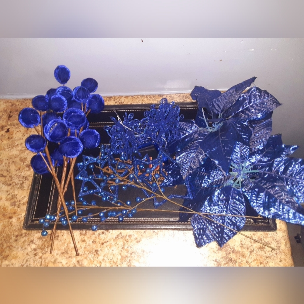 Royal Blue Christmas Tree Decoration Bundle